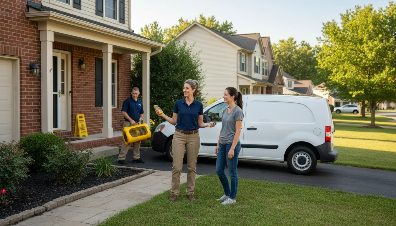 Residential water damage restoration in Somerset, IN